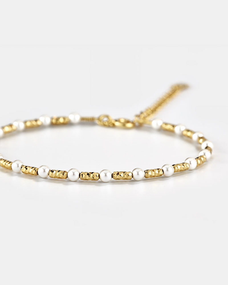 Abbie Pearl Gold Bracelet