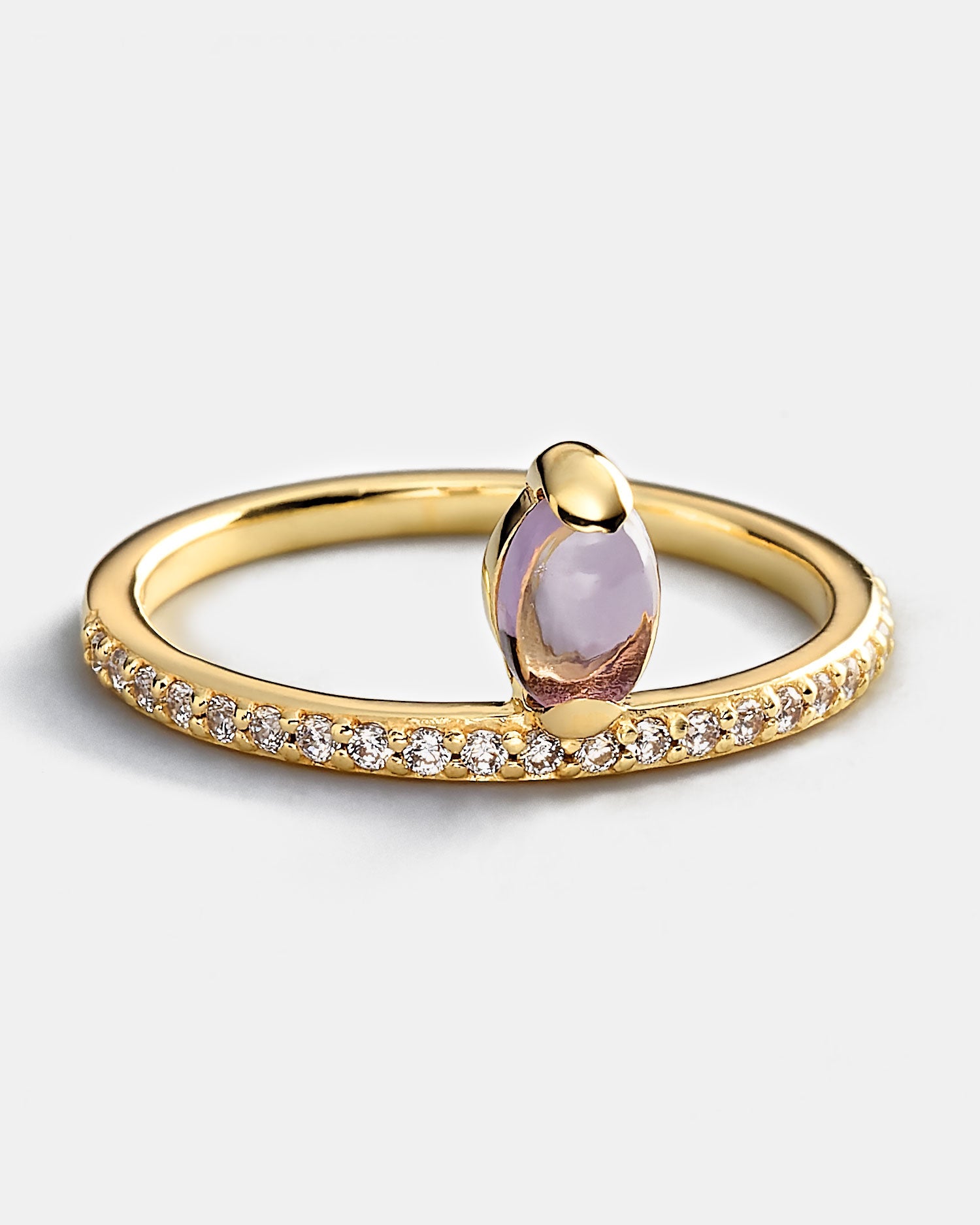 Amelia Gold and Amethyst Ring
