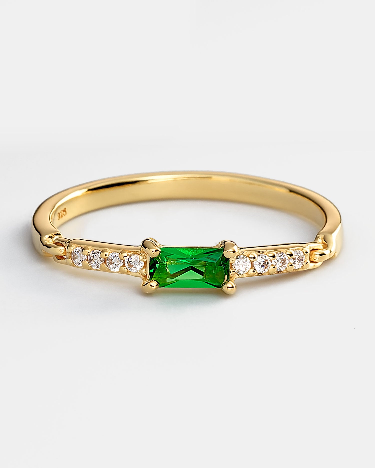 Ava Gold and Emerald Ring