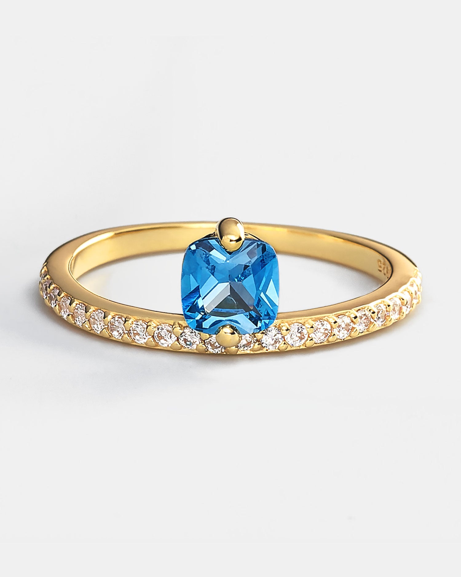 Blossom Gold and Blue Topaz Ring